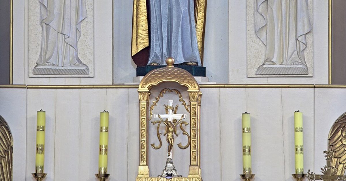 Dzieła sztuki sakralnej — Kościół bł. Michała Kozala, Ryjewo. Zdjęcie: Wikimedia Commons.