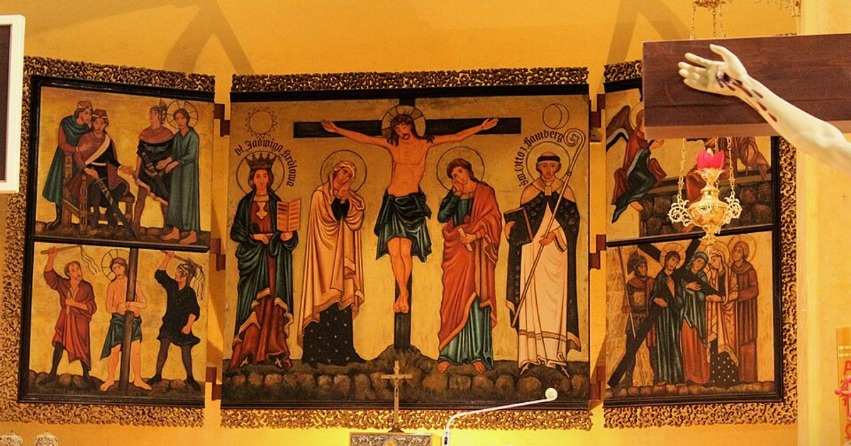 Dzieła sztuki sakralnej — Kościół Chrystusa Króla, Ostrzeszów. Zdjęcie: Wikimedia Commons.