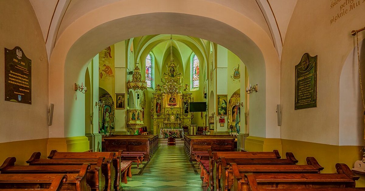 Dzieła sztuki sakralnej — Kościół św. Wojciecha BM, Staszkówka. Zdjęcie: Wikimedia Commons.