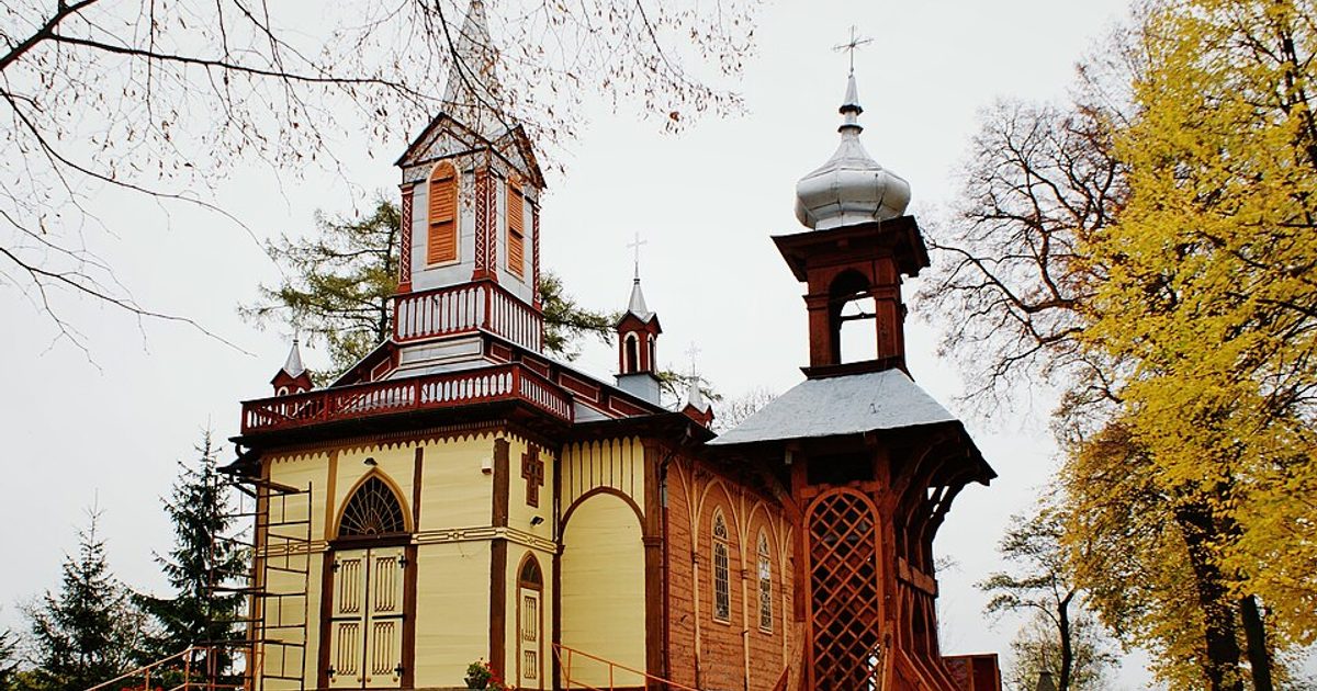 Dzieła sztuki sakralnej — Kościół Wniebowzięcia NMP, Krzywosądz. Zdjęcie: Wikimedia Commons.